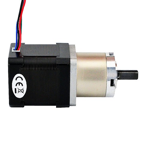 Nema 17 ステッピング モーター バイポーラ L=48mm、ギア比 19:1 遊星ギアボックス