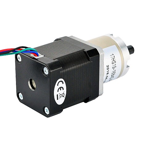 Nema 17 ステッピング モーター バイポーラ L=48mm、ギア比 27:1 遊星ギアボックス