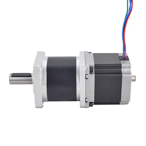 Nema 23 デュアル シャフト ステッピング モーター L=56mm ギア比 50:1 高精度遊星ギアボックス 9.5mm リア シャフト長 Nema 23 デュアル シャフト ステッピング モーター L=56mm ギア比 50:1 高精度遊星ギアボックス 9.5mm リア シャフト長