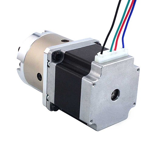 Nema23ステッピングモーターバイポーラL=56mm、ギア比4:1遊星ギアボックスおよびピンコネクタ付き