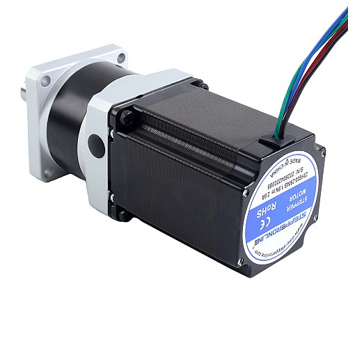 Nema 23 ステッピング モーター L=76.5mm ギア比 4:1 MG シリーズ 遊星ギアボックス - 23HS30-2904S-MG4 | StepperOnline
