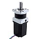 Nema 23 ステッピング モーター L=76.5mm ギア比 4:1 MG シリーズ 遊星ギアボックス - 23HS30-2904S-MG4 | StepperOnline