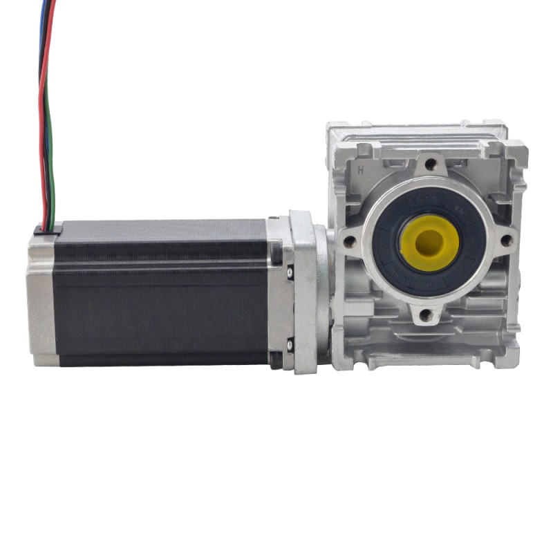 Nema 23 ステッピングモーター L=113mm ギア比 7.5:1 ウォームギアボックスNMRV30ウォームギア減速機