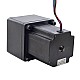 Nema 34 ステッパー バイポーラ L=97mm リア シャフト & ギア比 13:1 スパー ギアボックス付き