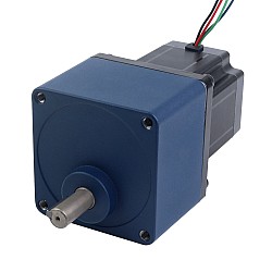 Nema 34 ステッパー バイポーラ L=98mm リアシャフト & ギア比 20:1 スパーギアボックス付き