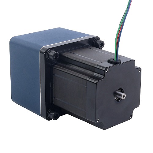 Nema 34 ステッパー バイポーラ L=97mm リアシャフト & ギア比 20:1 スパーギアボックス付き