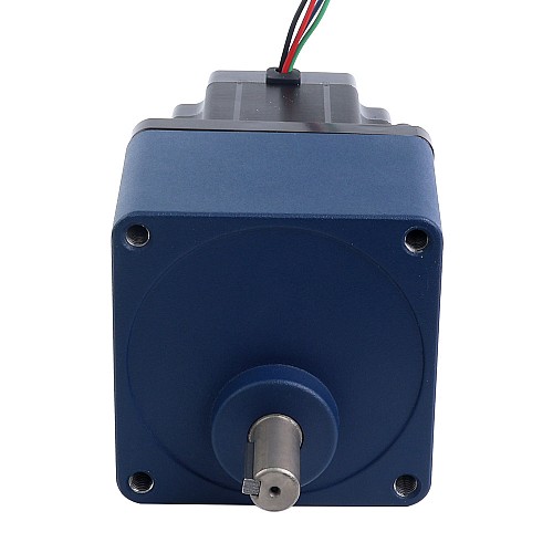 Nema 34 ステッパー バイポーラ L=97mm リアシャフト & ギア比 20:1 スパーギアボックス付き