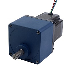 Nema 34 ステッパー バイポーラ L=98mm リア シャフト & ギア比 9:1 スパー ギアボックス付き