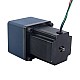 Nema 34 ステッパー バイポーラ L=97mm リア シャフト & ギア比 9:1 スパー ギアボックス付き