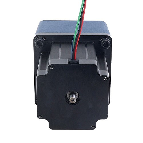 Nema 34 ステッパー バイポーラ L=97mm リア シャフト & ギア比 9:1 スパー ギアボックス付き