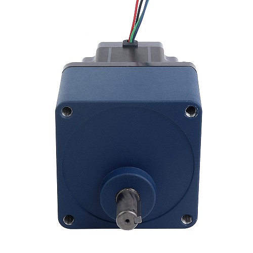 Nema 34 ステッパー バイポーラ L=97mm リア シャフト & ギア比 9:1 スパー ギアボックス付き