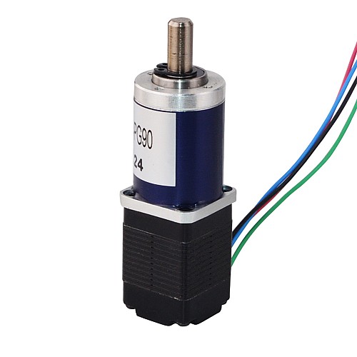 Nema8ステッピングモーターバイポーラL=28mm、ギア比90:1遊星ギアボックス付き