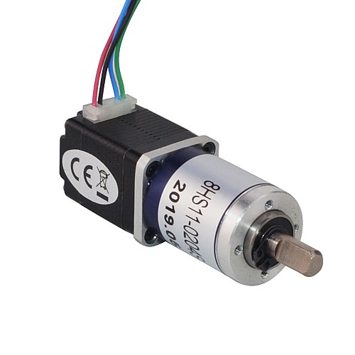 Nema8ステッピングモーターバイポーラL=28mm、ギア比90:1遊星ギアボックス付き