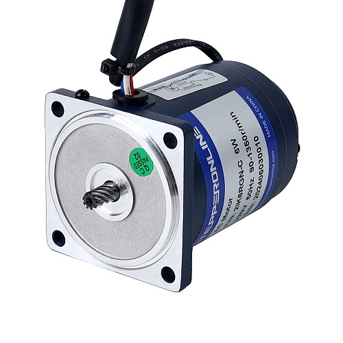 6W 220VAC 50Hz 0.9-13.5RPM 2.89Nm(409.26oz.in) フランジ 60mm 平歯車ボックス 単相 AC 可変速モーター - 2IK6RGN-C/2GN100K | StepperOnline