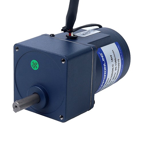 15W 110VAC 60Hz 18-310RPM 0.37Nm(52.40oz.in) フランジ 70mm 平歯車ボックス 単相 AC 可変速モーター - 3IK15RGN-A/3GN5K | StepperOnline