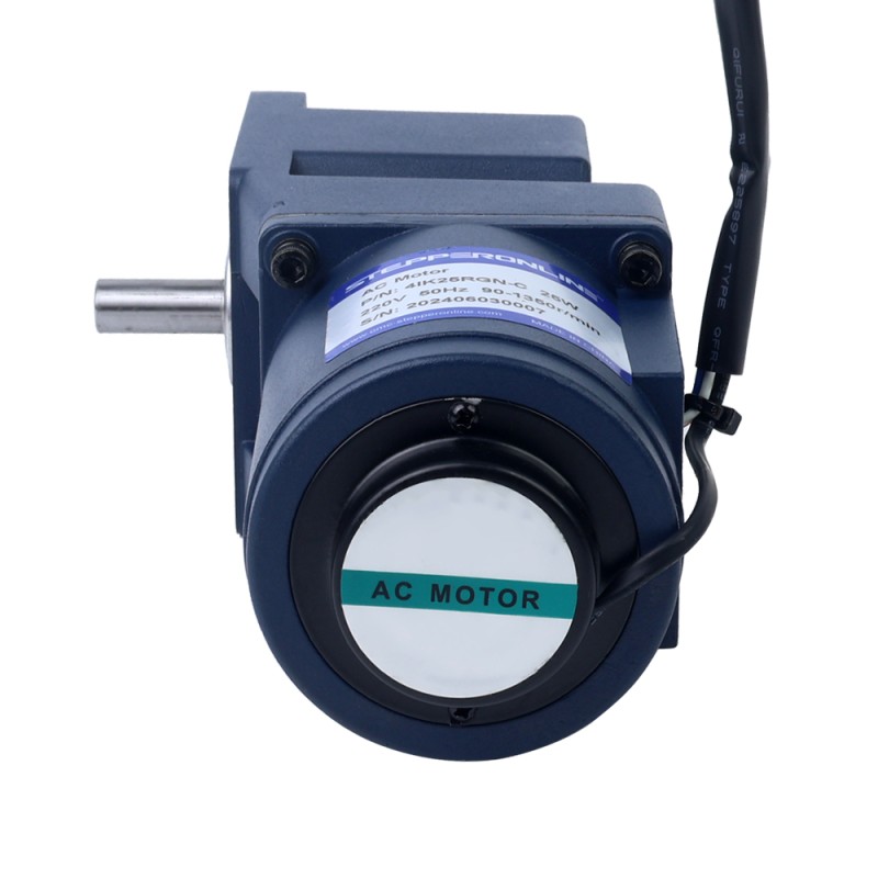 25W 110VAC 60Hz 3-51.67RPM 3.90Nm(552.28oz.in) フランジ 80mm ライトアングルギアボックス単相AC可変速モーター - 4IK25RGN-A/4GN30RT | StepperOnline