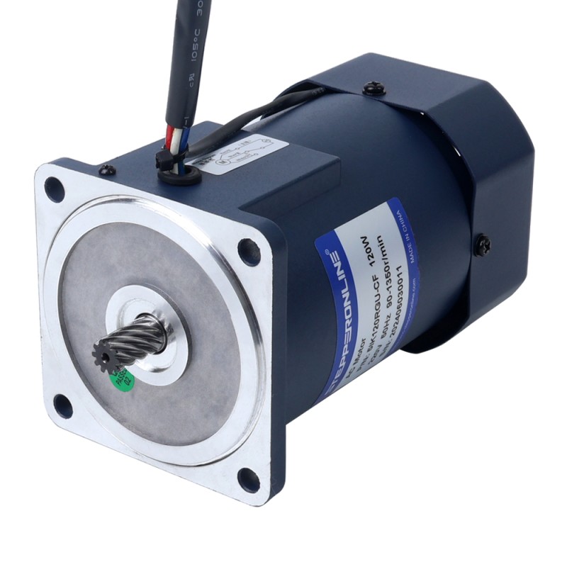 120W 220VAC 50Hz 4.5-67.5RPM 12.00Nm(1699.32oz.in) フランジ 90mm ライトアングルギアボックス単相AC可変速モーター - 5IK120RGU-CF/5GU20RC | StepperOnline