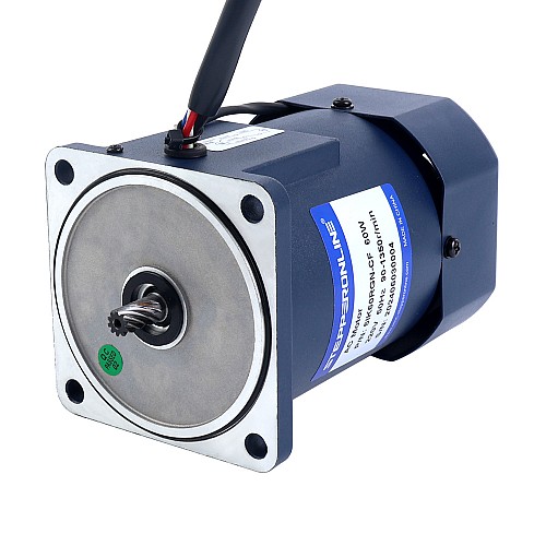60W 220VAC 50Hz 0.9-13.5RPM 10.00Nm(1416.12oz.in) フランジ 90mm 平歯車ボックス 単相 AC 可変速モーター - 5IK60RGN-CF/5GN100K | StepperOnline