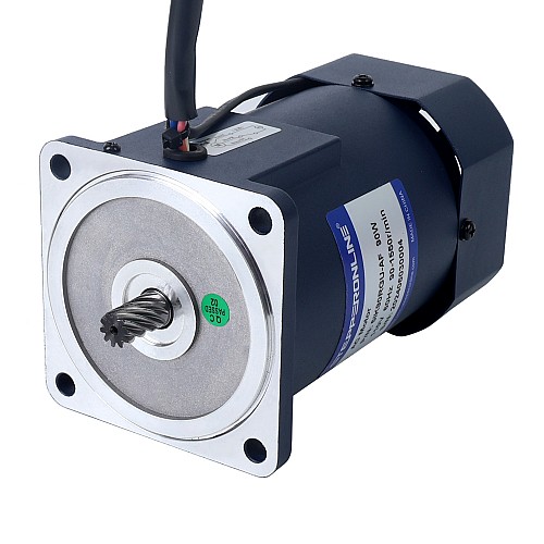 90W 110VAC 60Hz 9-155RPM 4.37Nm(618.84oz.in) フランジ 90mm 平歯車ボックス 単相 AC 可変速モーター - 5IK90RGU-AF/5GU10KB | StepperOnline