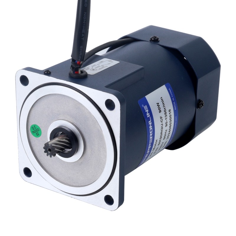 90W 220VAC 50Hz 3-45RPM 12.66Nm(1792.80oz.in) フランジ 90mm 平歯車ボックス 単相 AC 可変速モーター - 5IK90RGU-CF/5GU30KB | StepperOnline