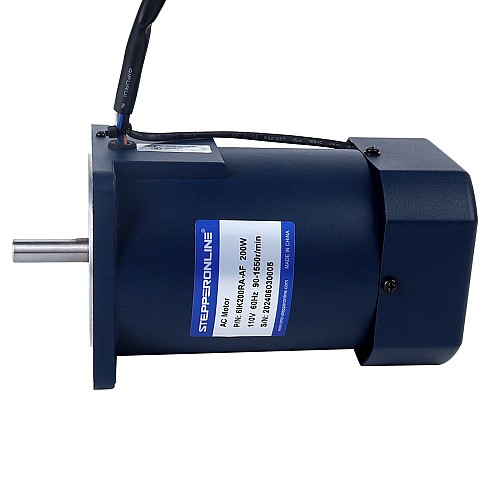 200W 110VAC 60Hz 90-1550RPM 1.20Nm(169.93oz.in) フランジ 104mm 単相 AC 可変速モーター - 6IK200RA-AF | StepperOnline