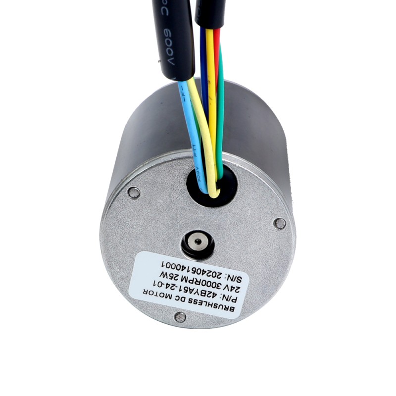 24V 3000RPM 0.08Nm 25W 1.80A Φ42x51mm BLDCモーター - 42BYA51-24-01 | StepperOnline