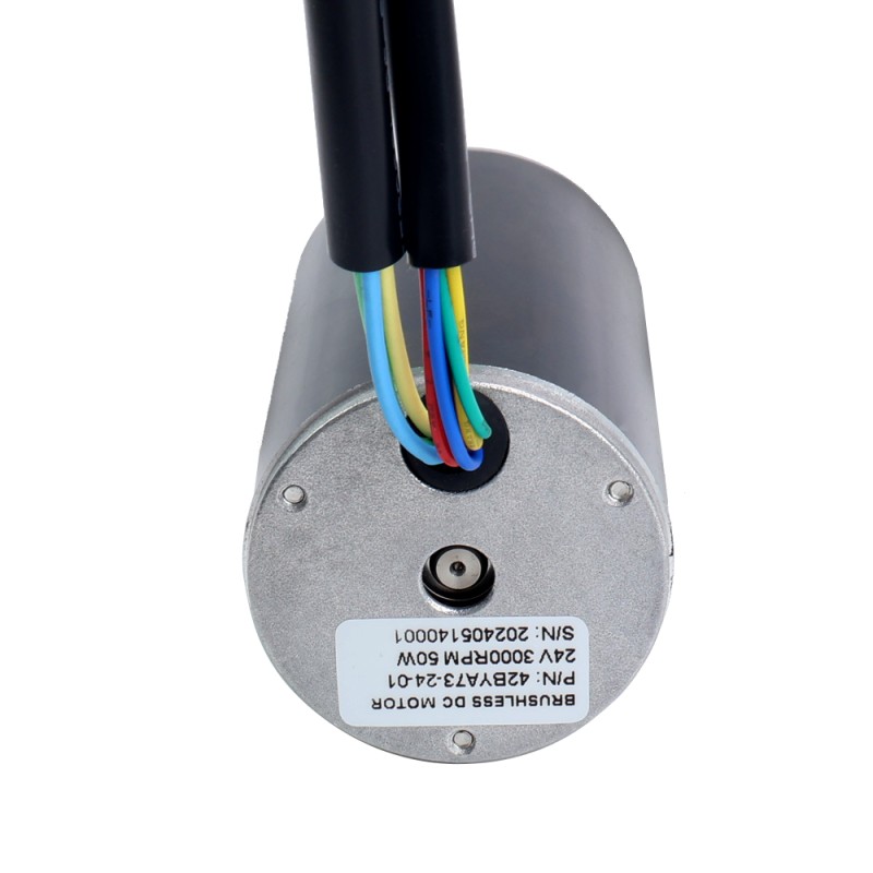 24V 3000RPM 0.16Nm 50W 3.30A Φ42x73mm BLDCモーター - 42BYA73-24-01 | StepperOnline