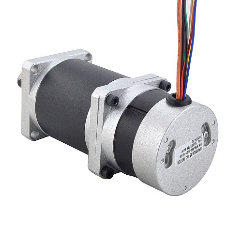 24V 84W 35RPM ギヤード ブラシレス DC モーター 14.95Nm(2117.09oz.in) 100:1 高精度ギアボックス