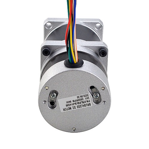 24V 84W 70RPM ギヤード ブラシレス DC モーター 8.63Nm(1221.4oz.in) 50:1 高精度ギアボックス