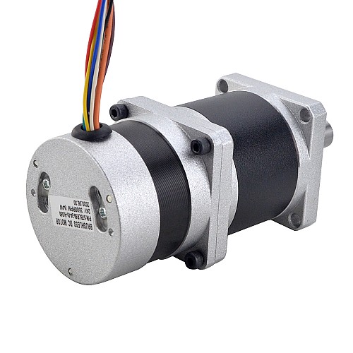 24V 84W 70RPM ギヤード ブラシレス DC モーター 8.63Nm(1221.4oz.in) 50:1 高精度ギアボックス