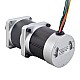 24V 172W 350RPM ギア付きブラシレス DC モーター 4.00Nm(566.45oz.in) 10:1 高精度ギアボックス
