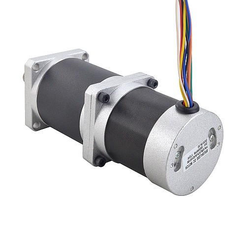 24V 172W 35RPM ギア付きブラシレス DC モーター 25.00Nm(3540.29oz.in) 100:1 高精度ギアボックス