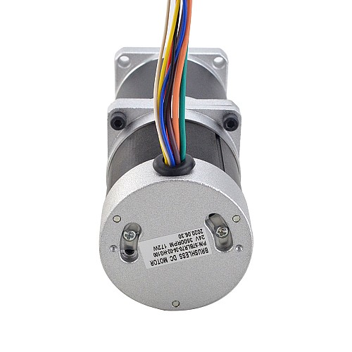 24V 172W 35RPM ギア付きブラシレス DC モーター 25.00Nm(3540.29oz.in) 100:1 高精度ギアボックス