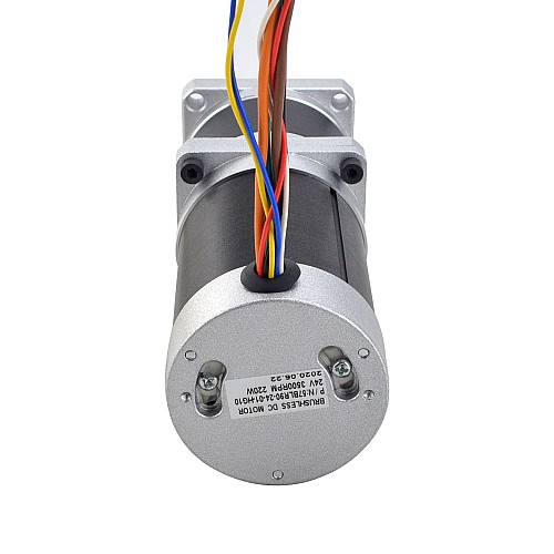 24V 220W 350RPM ギア付きブラシレス DC モーター 5.10Nm(722.22oz.in) 10:1 高精度ギアボックス