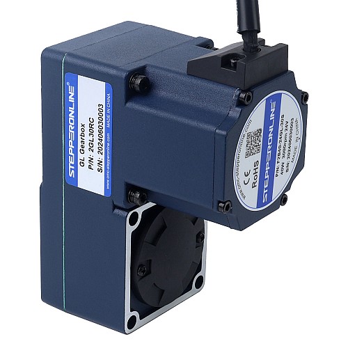 24V 40W 100RPM 2.80Nm(396.51oz.in) 30:1 ギア付きブラシレス DC モーター、平行中空シャフトギアボックス付き - F2B40-24GL-30S/2GL30RC | StepperOnline UK