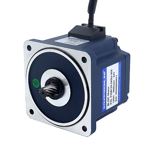 24V 120W 15RPM ギアボックス付きブラシレス DC モーター 20.00Nm(2832.24oz.in) 200:1 平ギアボックス - F55B120-24GU-30S/5GU200KB | StepperOnline
