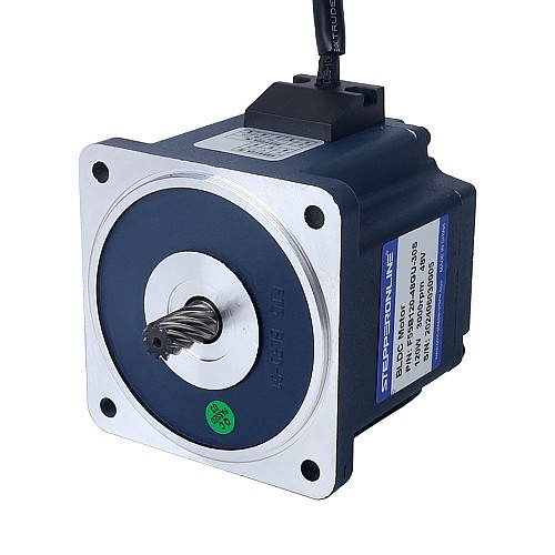 48V 120W 300RPM ギアボックス付きブラシレス DC モーター 3.08Nm(436.16oz.in) 10:1 平ギアボックス - F55B120-48GU-30S/5GU10KB | StepperOnline