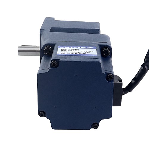 48V 150W 60RPM ギア付き BLDC モーター 14.62Nm(2069.99oz.in) 50:1 直角ギアボックス - F55B150-48GU-30S/5GU50RT | StepperOnline
