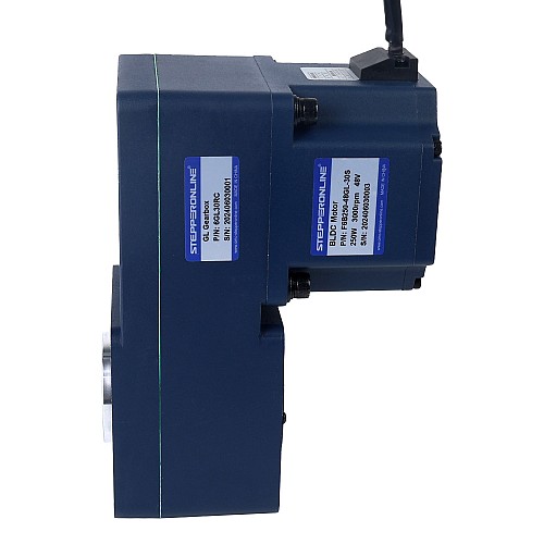 48V 250W 100RPM 20.00Nm(2832.23oz.in) 30:1 ギア付きブラシレス DC モーター、平行中空シャフトギアボックス付き - F6B250-48GL-30S/6GL30RC | StepperOnline UK