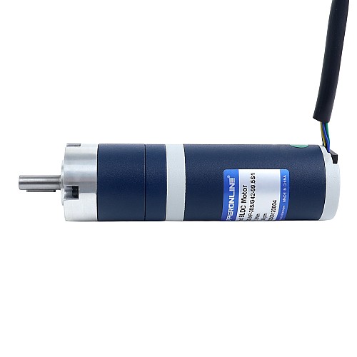 24V 30W 30RPM ギア付きブラシレスDCモーター 6.90Nm(977.12oz.in) 99.5:1 遊星ギアボックス - M42B30-24P-30S/G42-99.5S1 | StepperOnline
