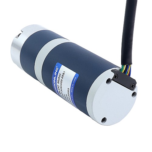 24V 60W 120RPM ギア付きブラシレスDCモーター 3.80Nm(538.12oz.in) 25:1 遊星ギアボックス - M52B60-24P-30S/G52-25S1 | StepperOnline