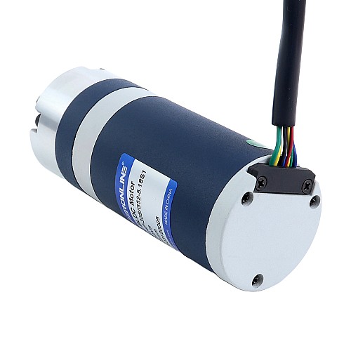 24V 60W 579RPM ギア付きブラシレスDCモーター 0.90Nm(127.45oz.in) 5.18:1 遊星ギアボックス - M52B60-24P-30S/G52-5.18S1 | StepperOnline