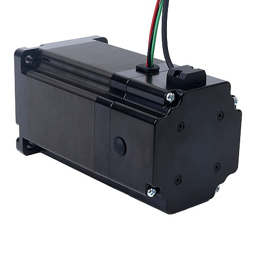 Nema 34 ステッピング モーター 8.5Nm (1203.70oz.in) 24V 6.8W 電磁ブレーキ付き - 34HS46-6004D-B700 | StepperOnline