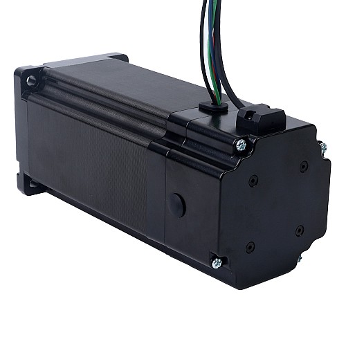 Nema 34 ステッピング モーター 13.0Nm (1840.95oz.in) 24V 6.8W 電磁ブレーキ付き - 34HS61-6004D-B700 | StepperOnline