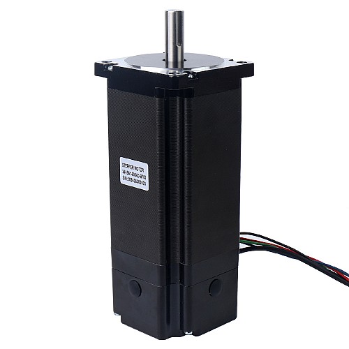 Nema 34 ステッピング モーター 13.0Nm (1840.95oz.in) 24V 6.8W 電磁ブレーキ付き - 34HS61-6004D-B700 | StepperOnline