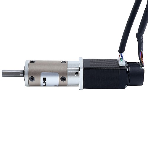 Nema 8 クローズドループステッパーモーター L=38mm EGシリーズ遊星歯車減速機付き ギア比50:1 - 8HS15-0604D-E1000-EGS50 | StepperOnline