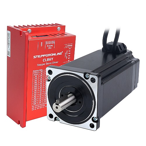 YSシリーズ 1軸 クローズドループステッパーキット 12.0Nm(1699.34oz.in) Nema 34モーター 1.5mケーブル & ドライバー付き - 1-CL86Y-S120-1M5 | StepperOnline
