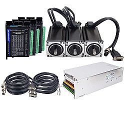 TS シリーズ 3 軸 4.0Nm(566.56oz.in) Nema 24 クローズド ループ ステッパー キット、電源と
