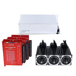 YSシリーズ 3軸 クローズドループステッパーキット 3.00Nm(424.83oz.in) Nema 23モーター 1.5mケーブル & 電源付き