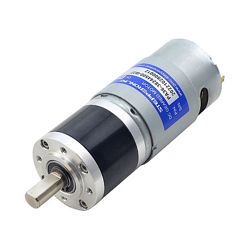 ブラシ付き 24V DC ギアモーター4.7Kg.cm/123RPM w/ 26.8:1 遊星ギアボックス